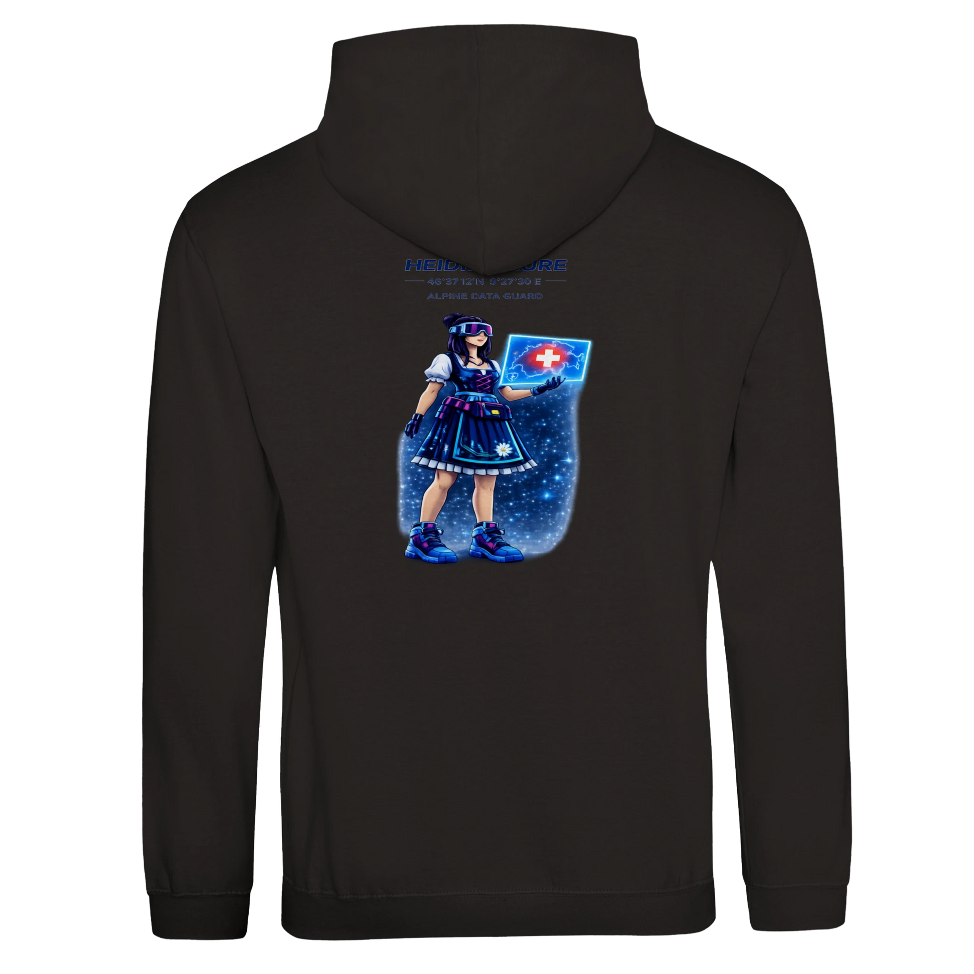 Cyber Heidi – Alpine Data Guard / Premium Unisex Hoodie