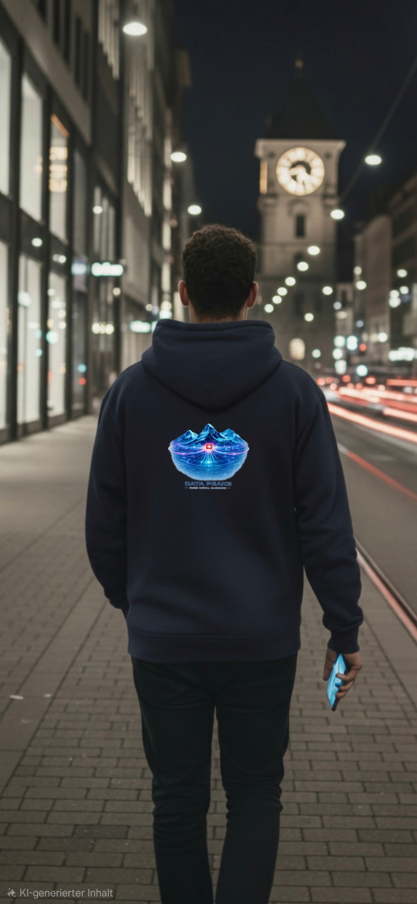 DATA PEAKS — Swiss Digital Backbone / Premium Unisex Hoodie