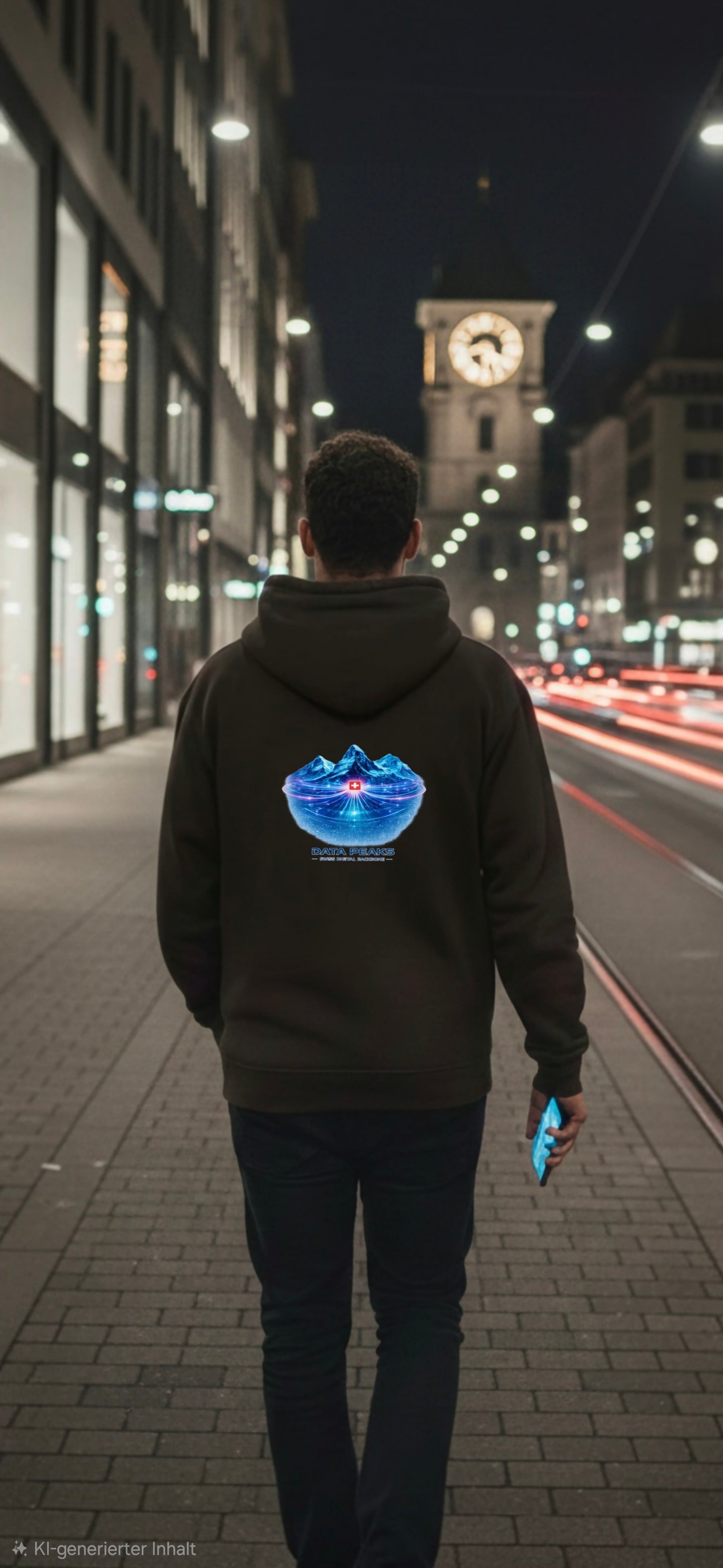 DATA PEAKS — Swiss Digital Backbone / Premium Unisex Hoodie