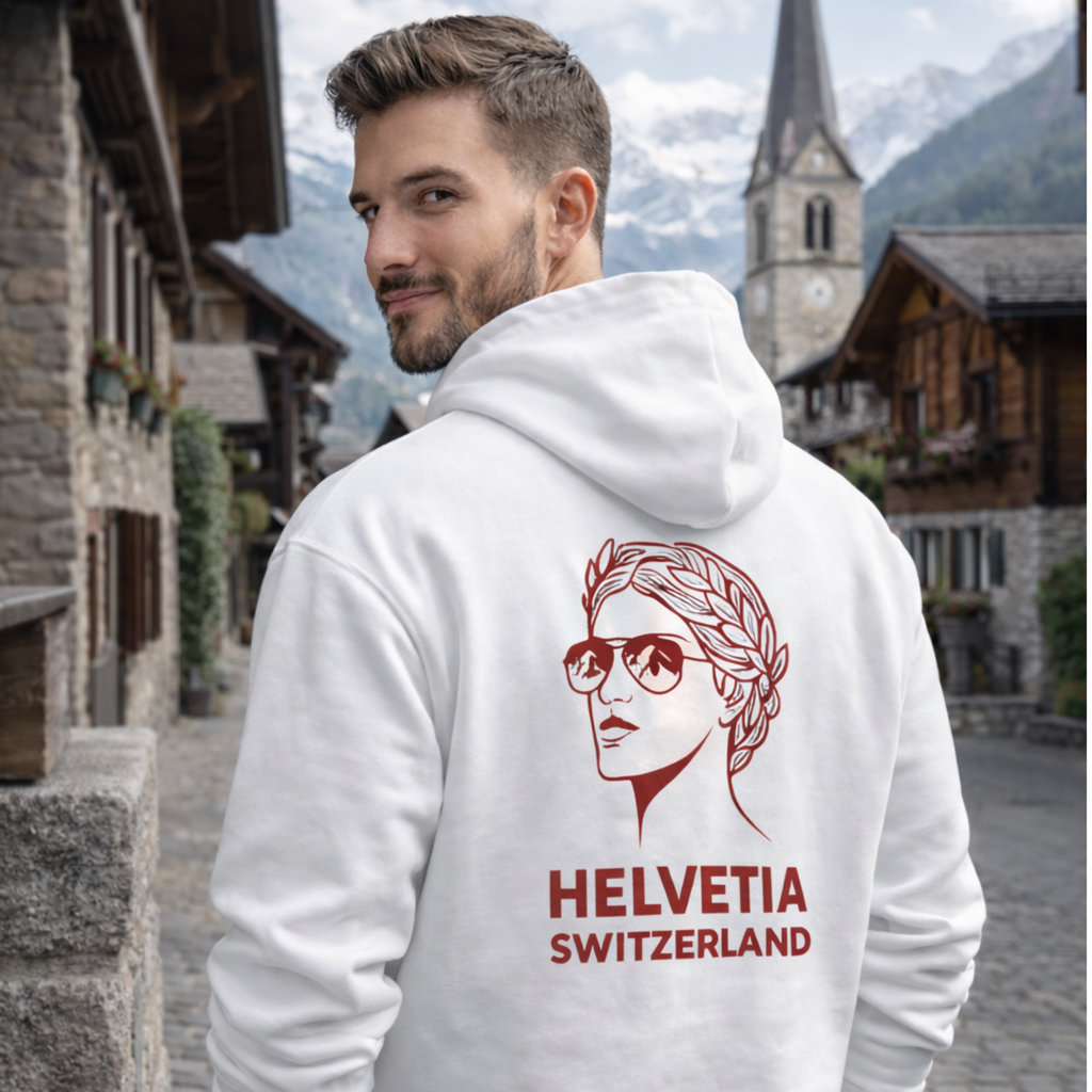 Helvetische Haltung – Modern Swiss Icon / Premium Unisex Hoodie